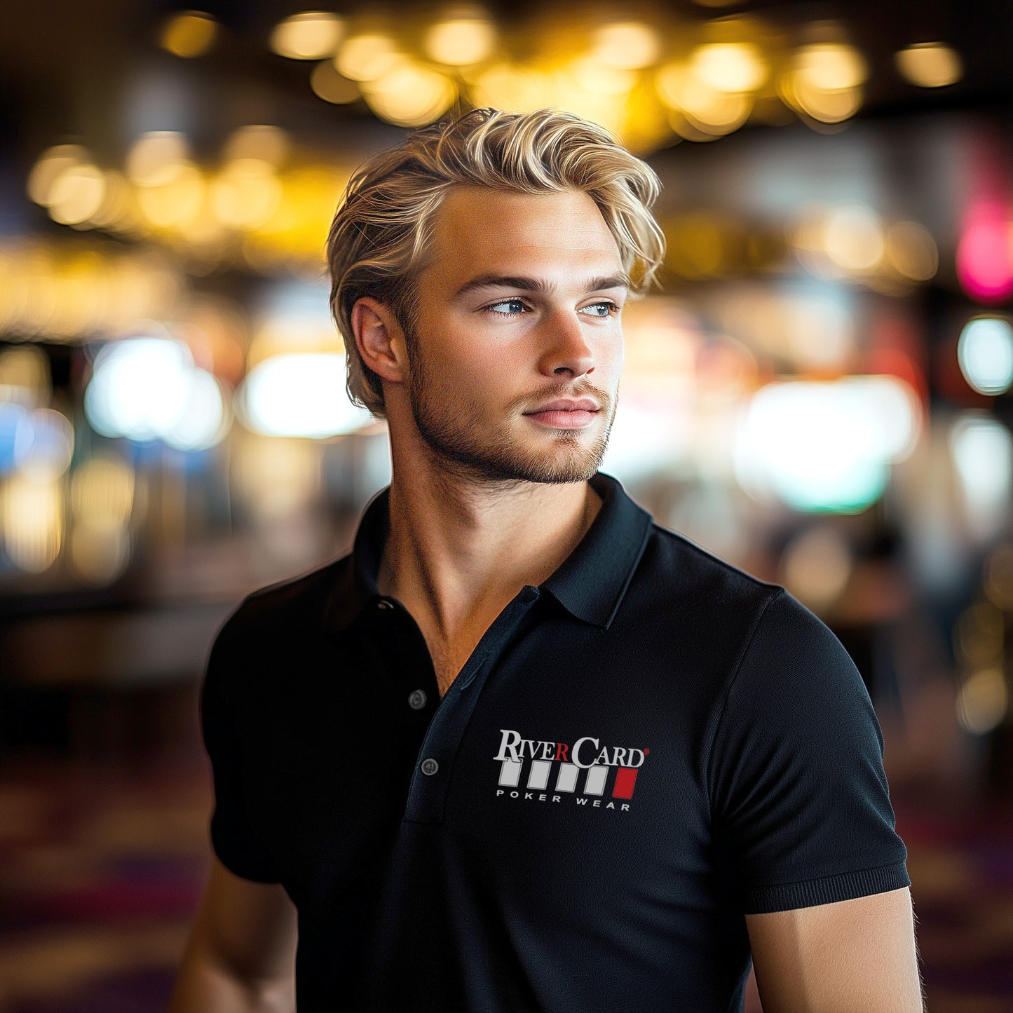 Official Embroidered RiverCard Polo - Black